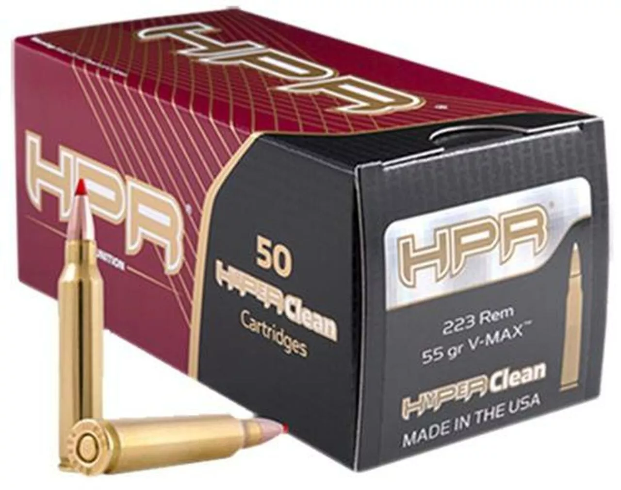 HPR V Max .223/5.56 NATO 60gr, V-Max, 50rd/Box, 20 Box/Case