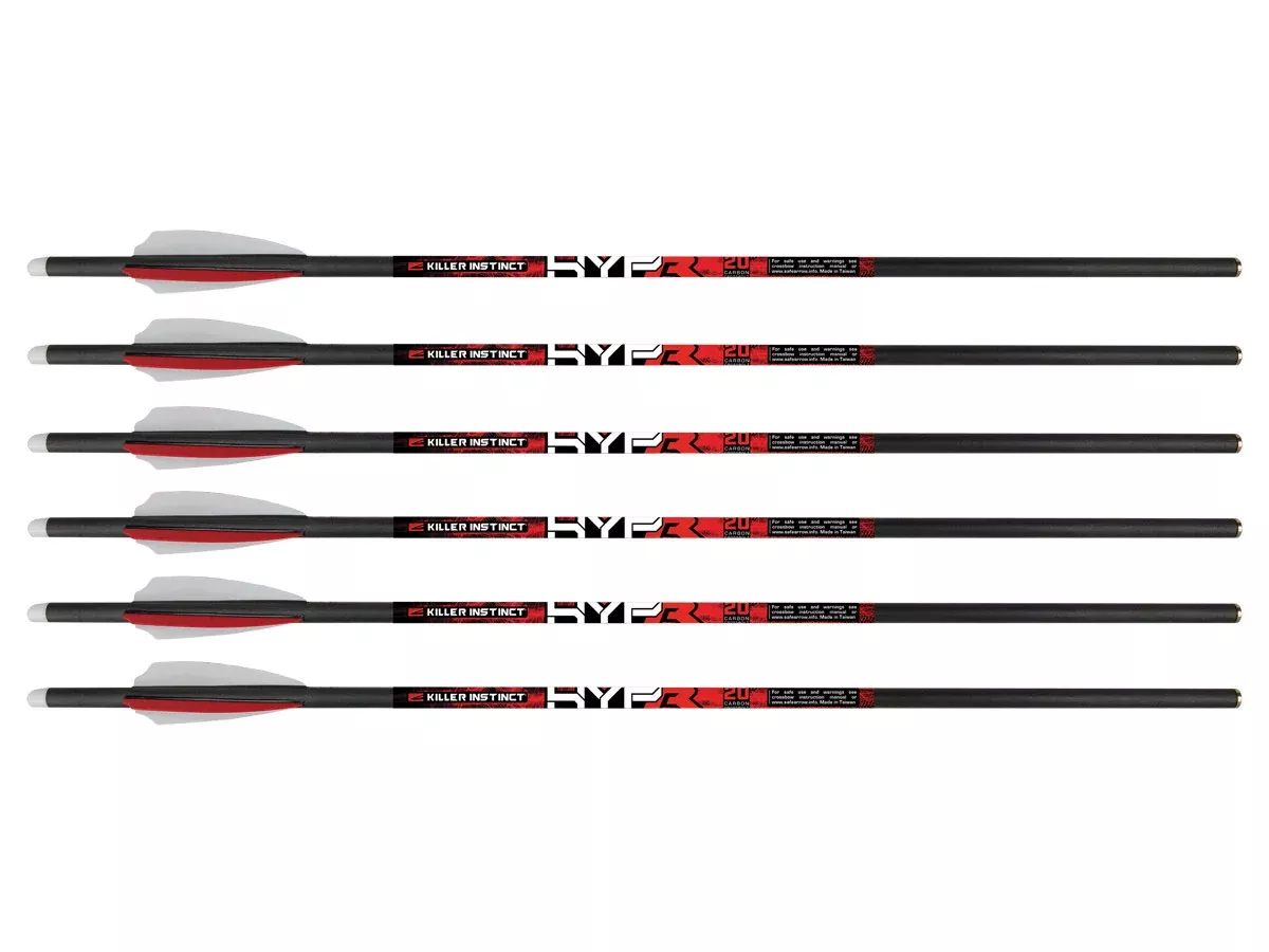 Killer Instinct HYPR 20" Crossbow Bolts, 6 pack