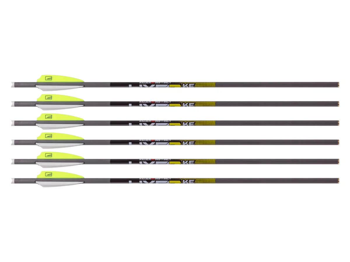 Killer Instinct HYPR KE 20" Crossbow Bolts, 6 Pack