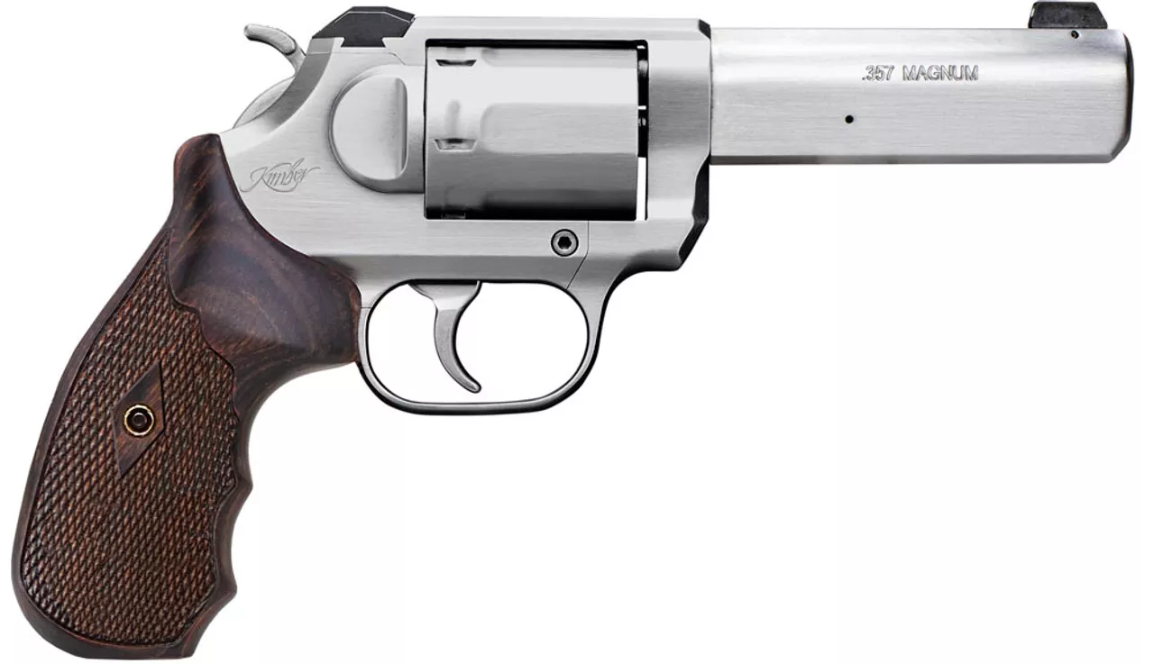 Kimber K6s Combat Revolver .357 Mag, 4″ Barrel, White 3-Dot Sight, Stainless, 6rd