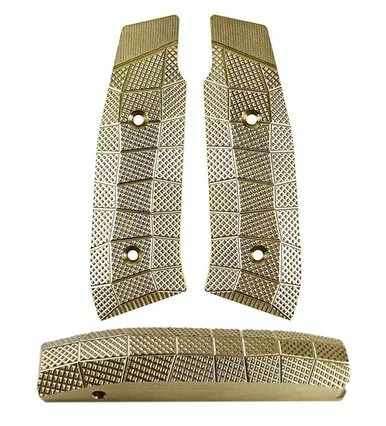 Laugo Arms Alien GridLOK Brass Grips and Backstrap Combo