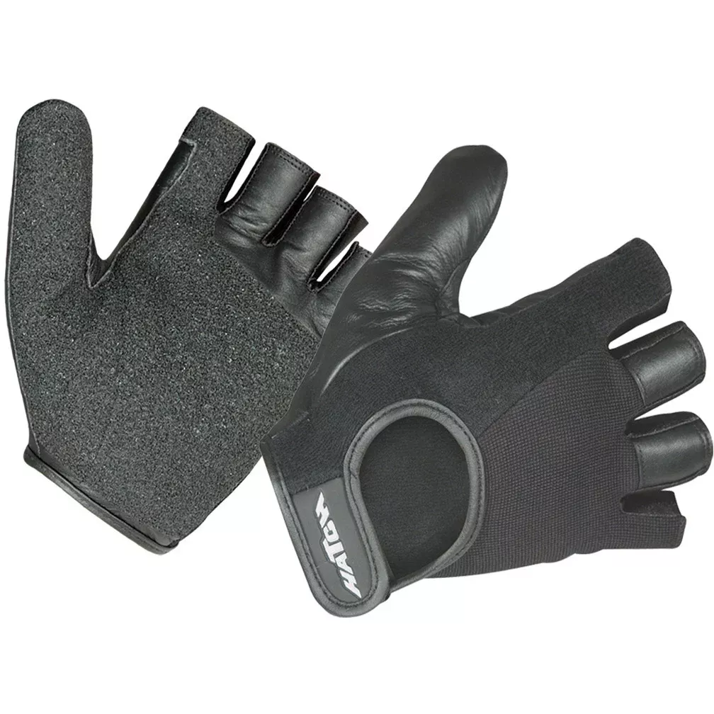 Leather Wheelchair Para-Push Gloves, Half Finger