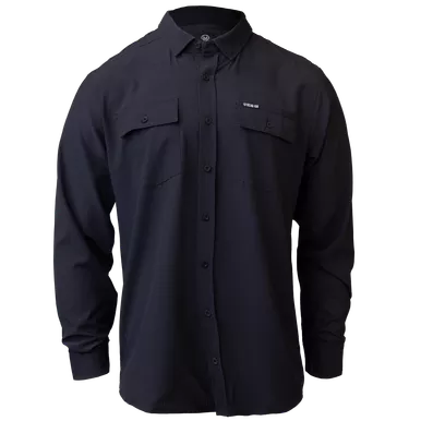 Long Sleeve Lightweight Vented Shirt, Black