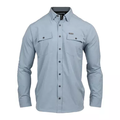 Long Sleeve Lightweight Vented Shirt, Steel Blue