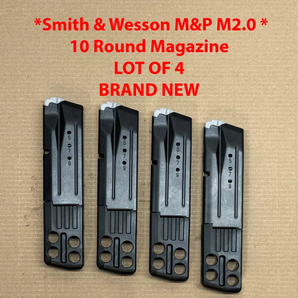 * LOT OF 4 * S&W M&P M2.0 COMPETITOR 10rd Full Size Magazine 10 Round Extended Base – 3015716