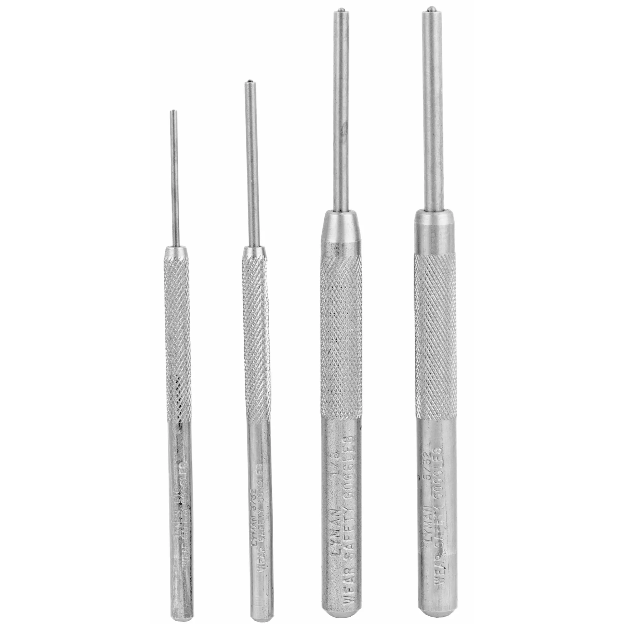 Lyman 7031277 Punch Set Roll Pin 1/16, 3/32, 1/8, 5/32 Multi-Caliber 4 Per Pack