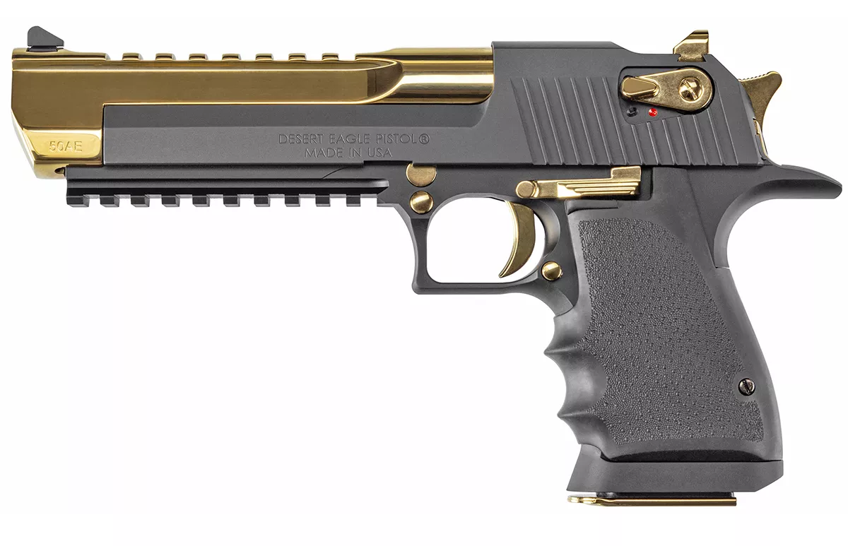 Magnum Research Desert Eagle L6 Black and Gold 50AE Pistol