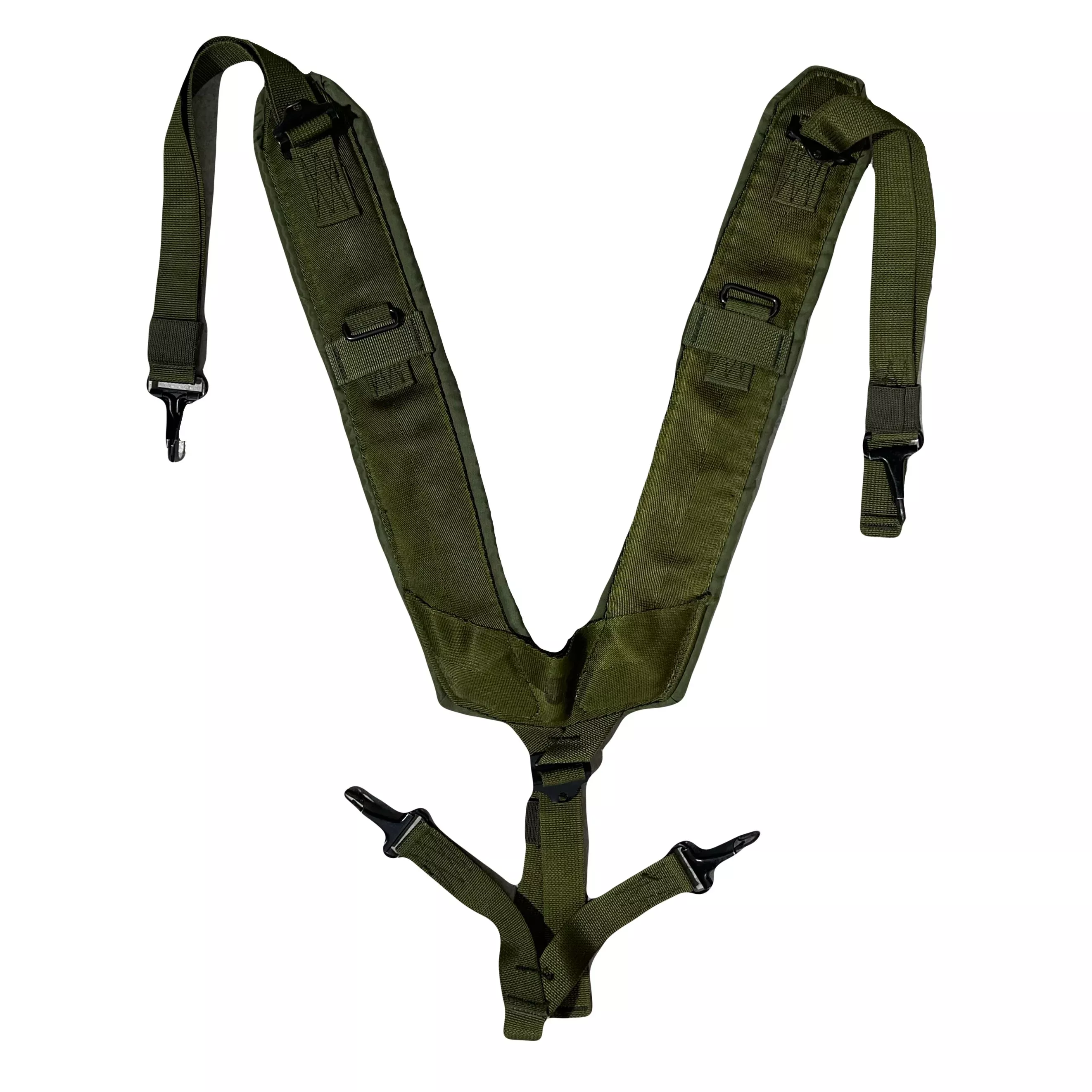 Military Y-Shaped Suspenders - Olive Drab LC1 Tactical Load Bearing
