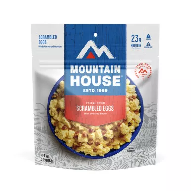 Mountain House Scrambled Eggs with Uncured Bacon Pouch