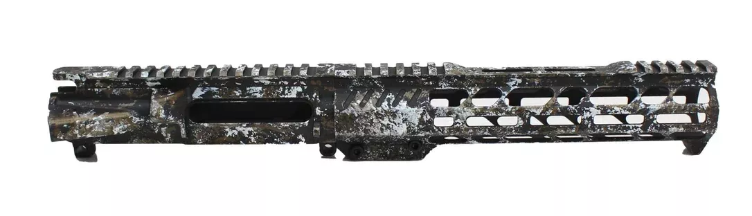 Muddy Snow Camo Cerakote AR-15 Upper & 9.5″ MLOK Handguard Set