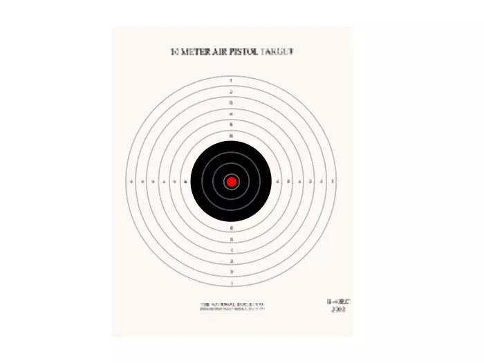 National Target Single Bull Red Center Air Pistol Target