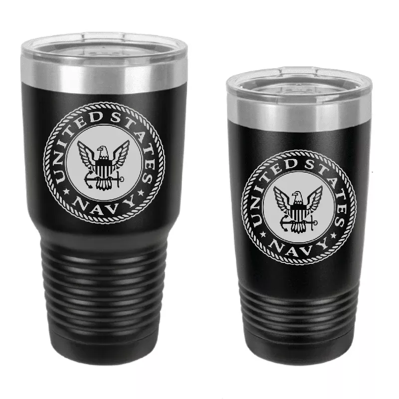 Navy Engraved Drinkware