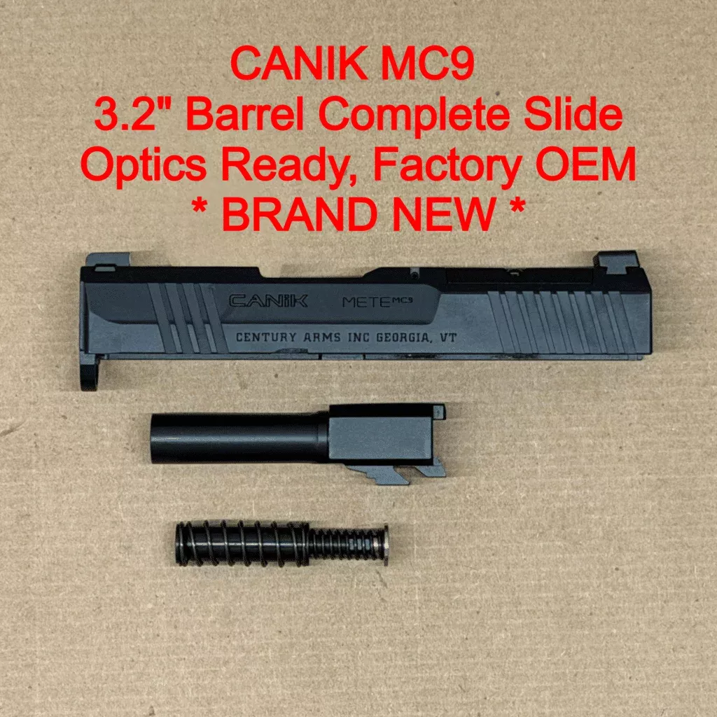 NEW – FACTORY Canik Mete MC9 9mm 3.18” Optics Ready Slide Assembly