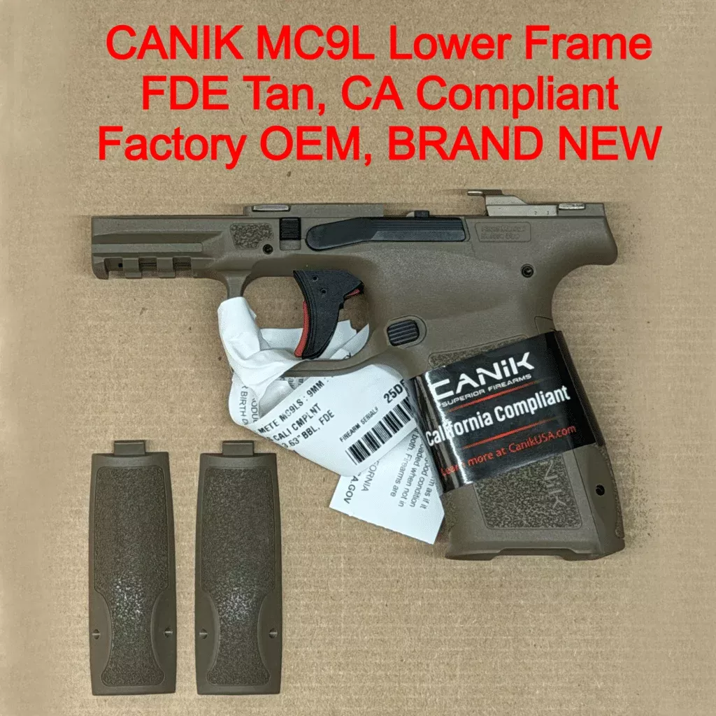 NEW – FACTORY Canik Mete MC9L 9mm Lower Frame Assembly CA Compliant Sub Compact FDE