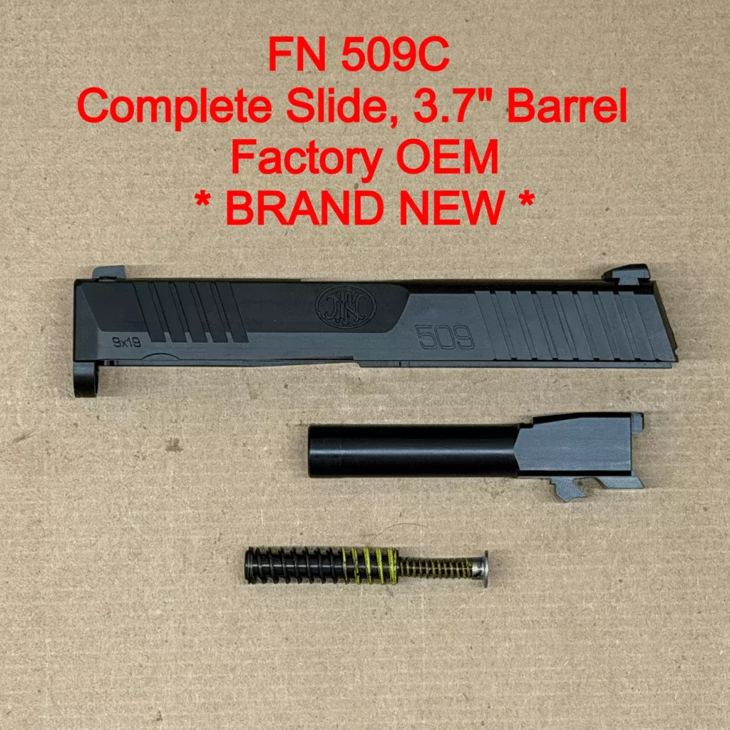 NEW – FACTORY FN 509 Compact 9mm 3.7” Complete Slide Assembly Black