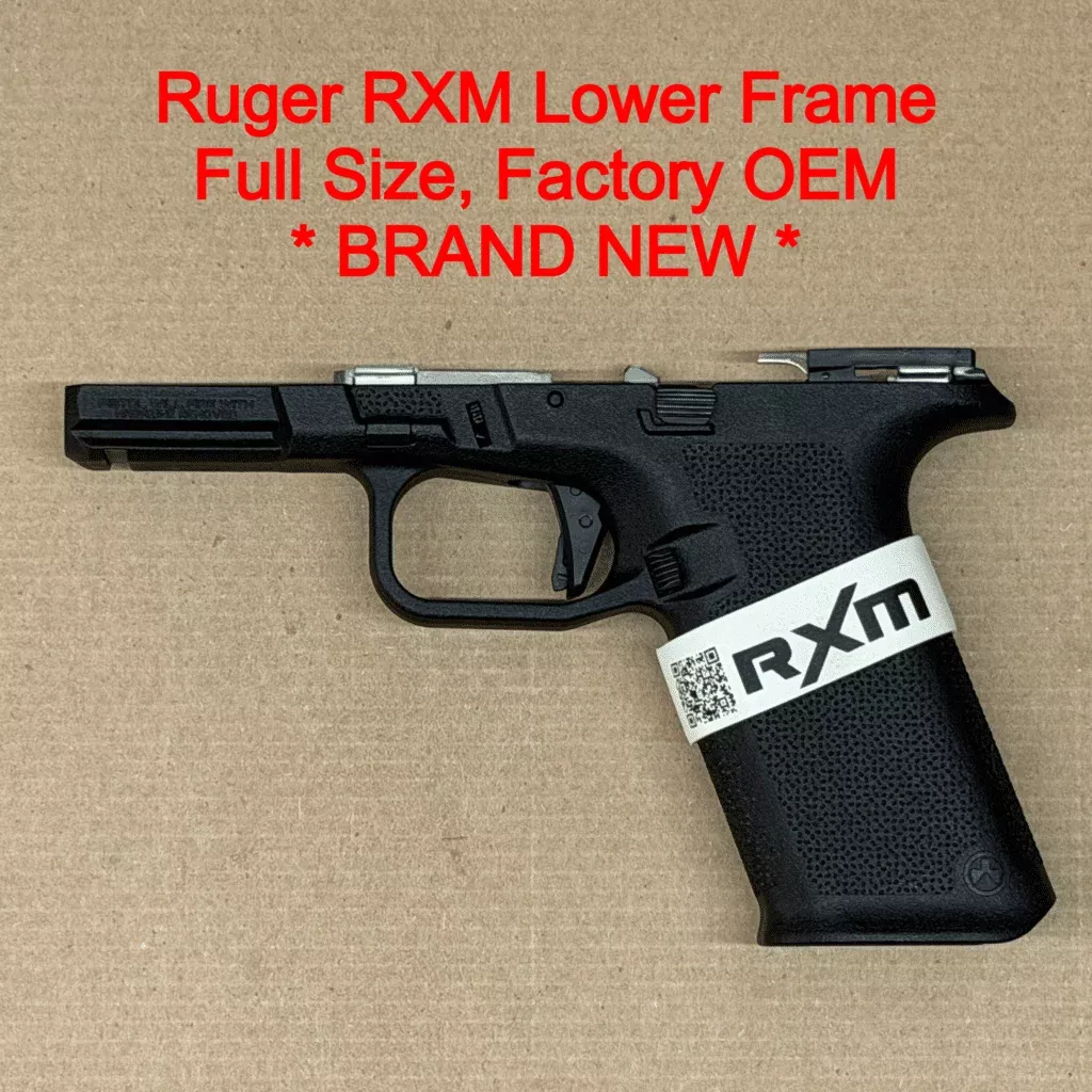NEW – FACTORY Ruger RXM 9mm Lower Frame Assembly Glock 17 Gen 3 Compatible Full Size Black