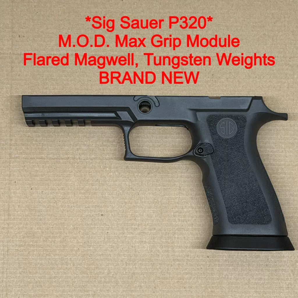NEW – FACTORY SIG SAUER P320 XFive Max 2 TXG Grip Module Full Size Gray Springer Precision RH