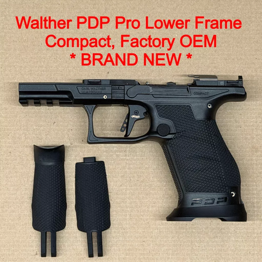 NEW – FACTORY Walther PDP Pro E 9mm Lower Frame Assembly Compact Dynamic Trigger Black