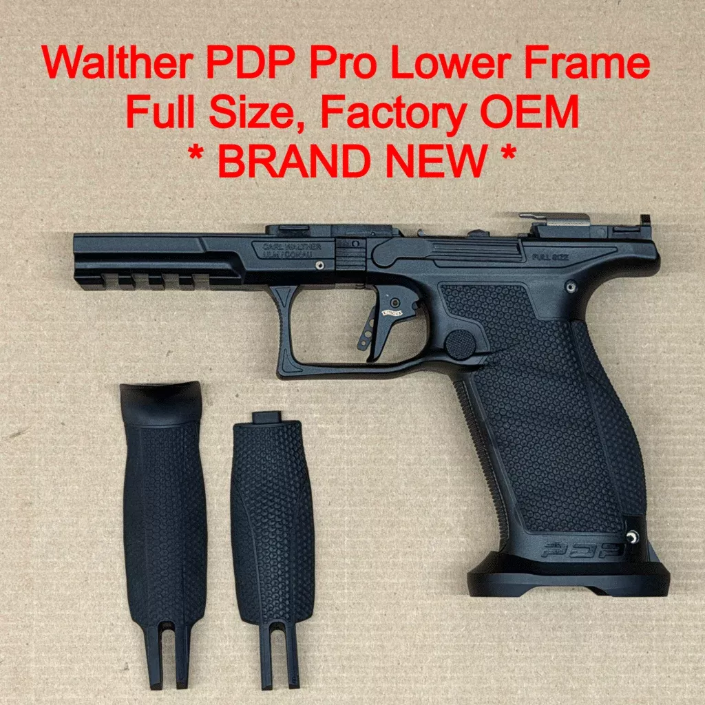 NEW – FACTORY Walther PDP Pro E 9mm Lower Frame Assembly Full Size Dynamic Trigger Black