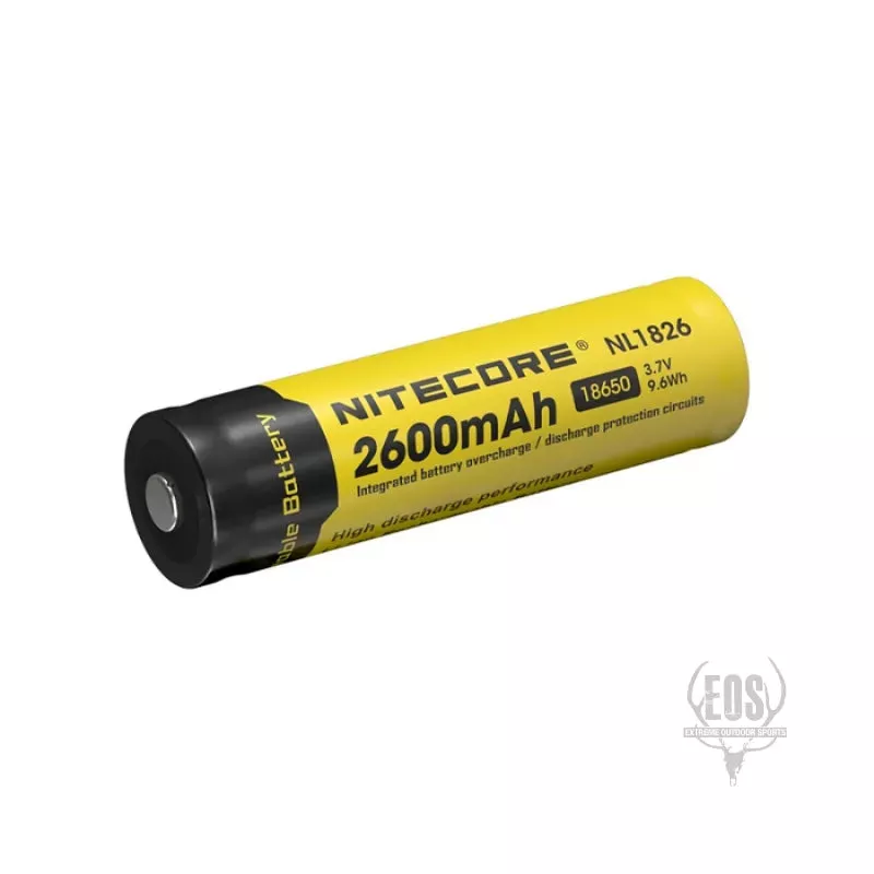 NITECORE 2600MAH RECHARGABLE LITHIUM BATTERY SIZE 18650