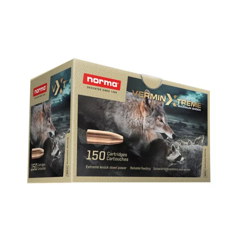 NORMA AMMO 243WIN 76GR VERMIN EXTREME HP 20 PACK