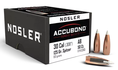 Nosler 30 Cal .308 125gr AccuBond Spitzer Point 50/Box