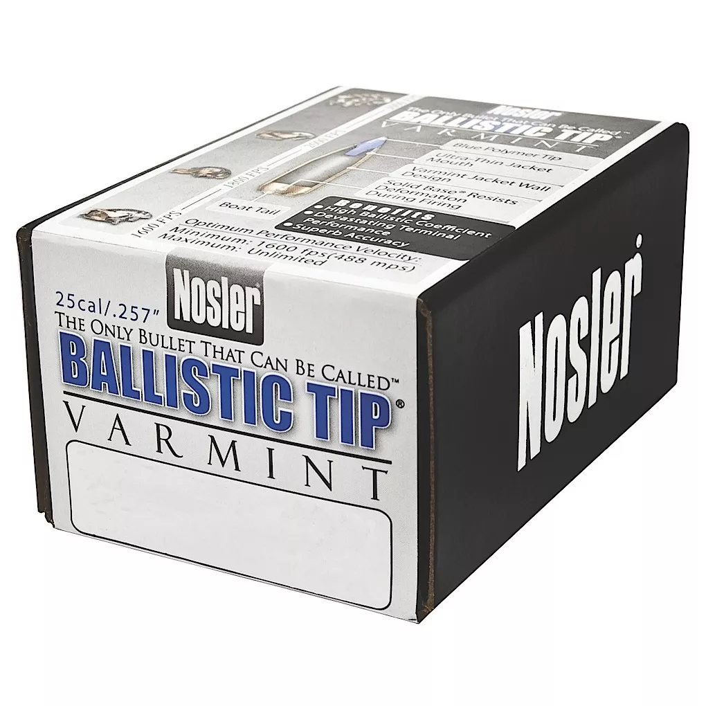 Nosler 43004 Ballistic Tip 25Cal 85gr Spitzer Point 100/Box