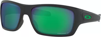 Oakley Mens Turbine Rectangular Sunglasses Matte Black/Prizm Jade Polarized