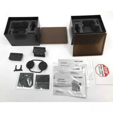 Open Box Lot Of Holosun Accessories, Boxes, Parts & Mounts