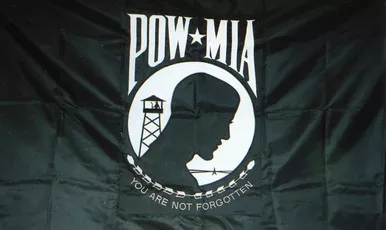 POW/MIA 2 Sided Embroidered Flag 3 x 5