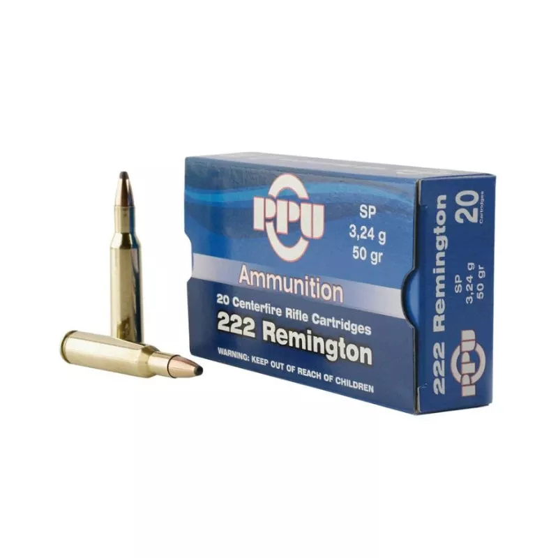 PPU AMMO 22-250 55GR SP