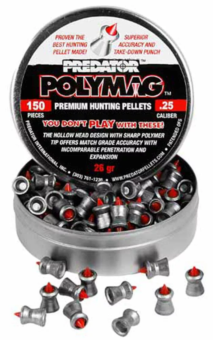Predator Polymag .25 Cal, 26 Grains, Pointed, 150ct - Caliber 0.25