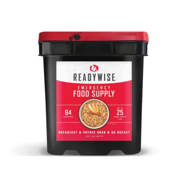 Readywise 84 Serving Breakfast & Entree Grab & Go Bucket