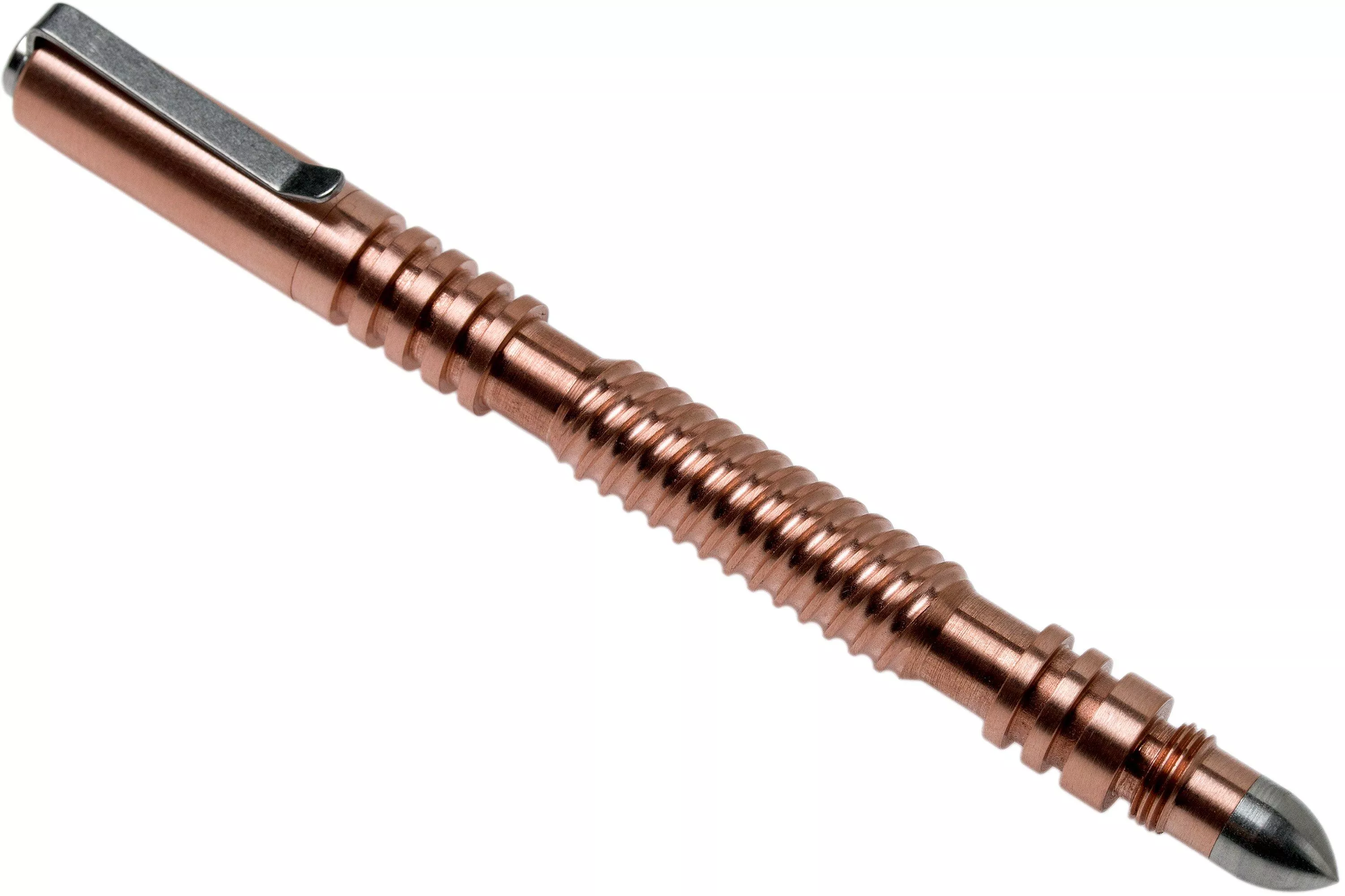 Rick Hinderer Spiral Investigator Pen Copper, tactical pen