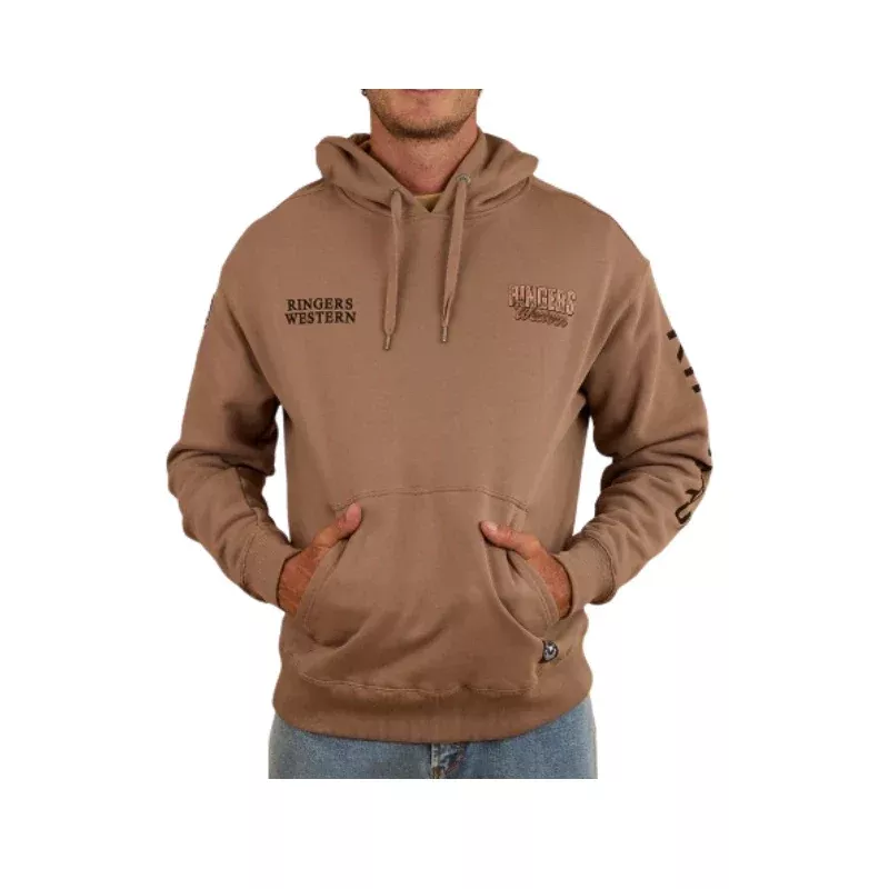 RINGERS WESTERN KNX OVERSIZE UNISEX HOODIE CAMEL - L