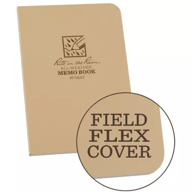 Rite In The Rain 3.5"x5" Memo Notebook, Tan