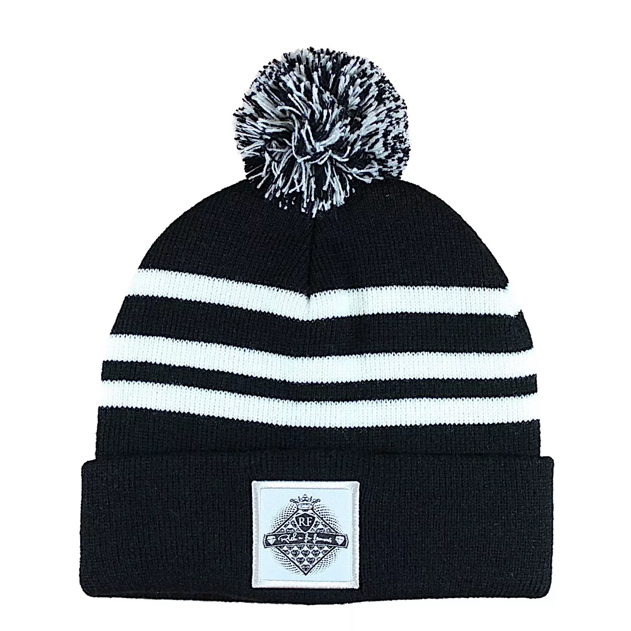 RnF Classic Knit Beanie with Pom - Premium Sewn Patch Limited Edition