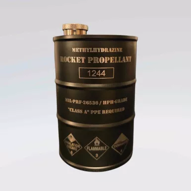 Rocket Propellant Flask – Hydrazine Barrel Style (25 oz)