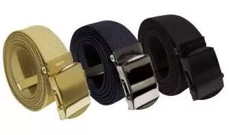 Rothco 54 Inch Military Web Belts in 3 Pack Khaki/Navy/Black