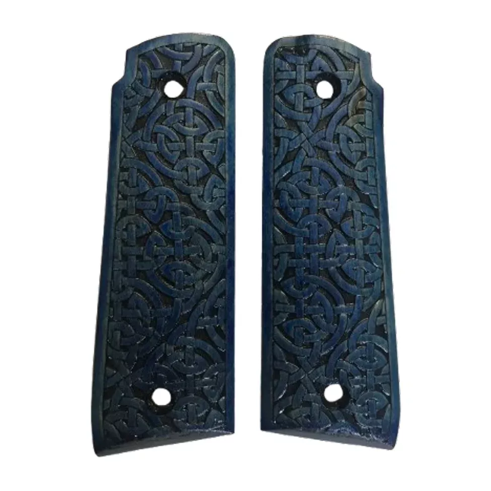 Ruger Mark IV 22/45 Thick grips - Celtic Pattern - Blue Hard Maple