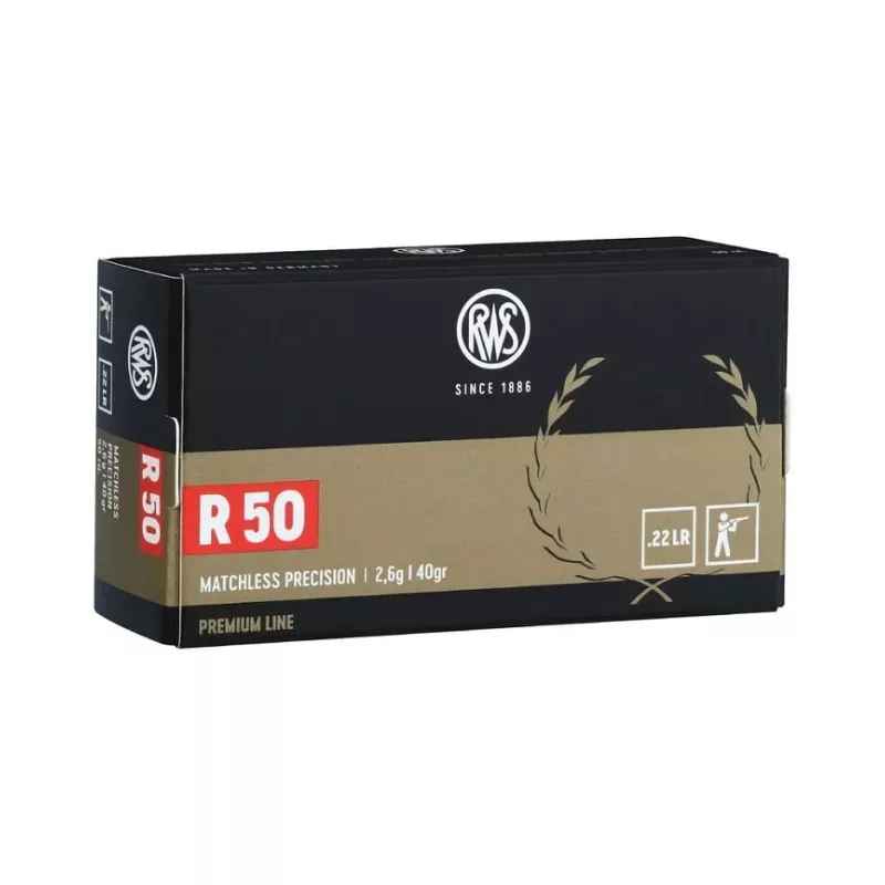 RWS AMMO 22LR SUBSONIC 40GR HP 50 PACK