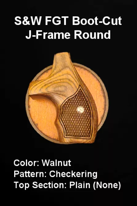 S&W J-Frame Round Boot-Cut FGB Grips One Part "Basics" • OPTIONS