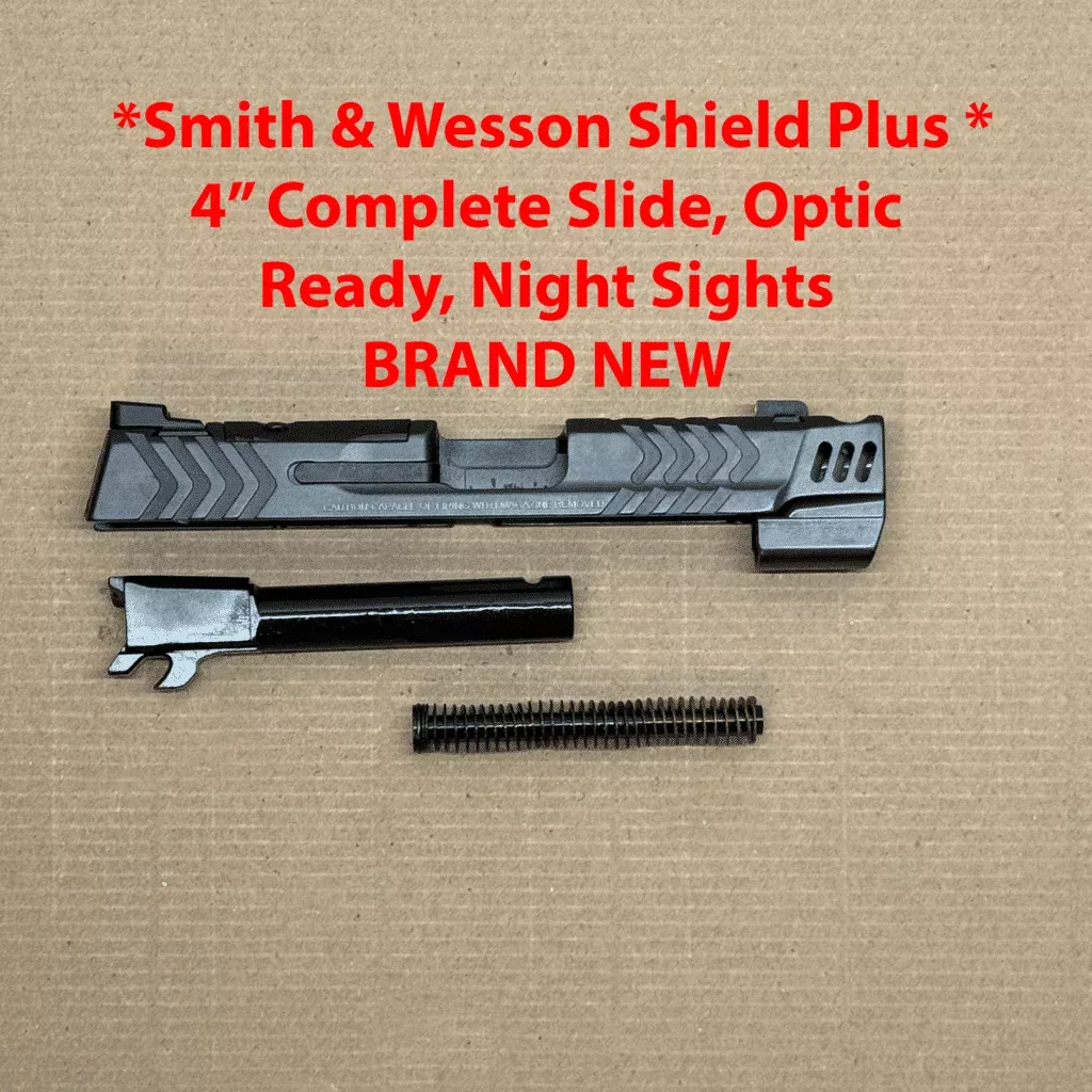 S&W M&P SHIELD Plus 4″ 9mm CARRY COMP Optics Ready Slide Assembly Barrel Recoil – 13990