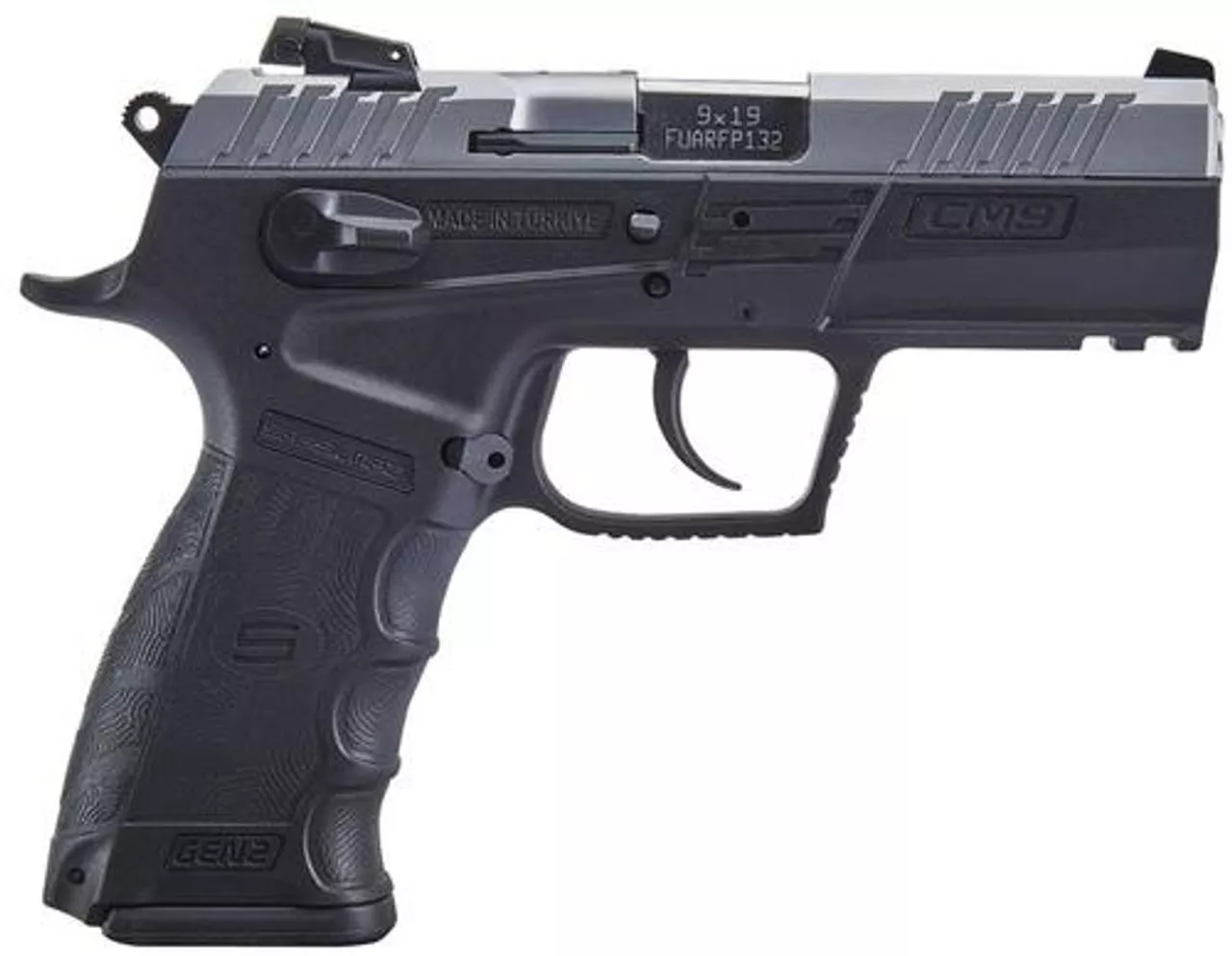 Sarsilmaz CM9 Gen 2 9mm 3.8″ Barrel Interchangeable Backstrap Grip Stainless 17rd Mag