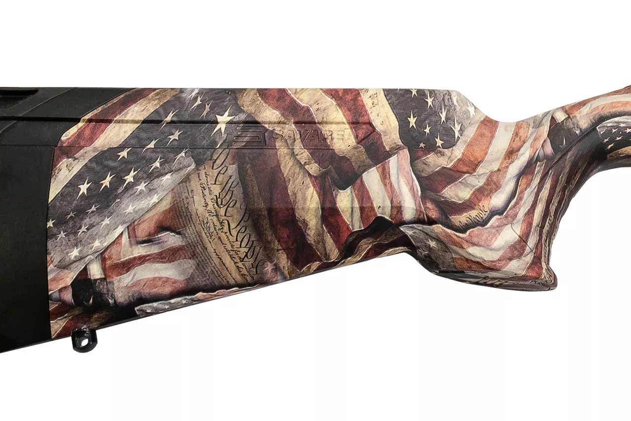 Savage AXIS II 30-06, 22″ Barrel, American Flag Synthetic Stock, 4rd