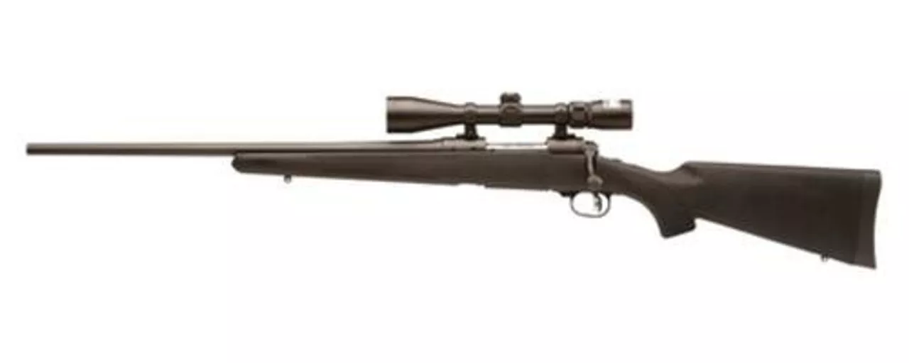 Savage Model 111 Trophy Hunter XP Package .270 Winchester 22″ Blued Barrel Black Synthetic Stock 4rd Includes Nikon 3-9x40mm Riflescope Mounted Left Handed
