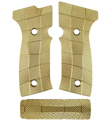 Sig Sauer P320 AXG | SXG GridLOK Brass Grips and Backstrap Combo