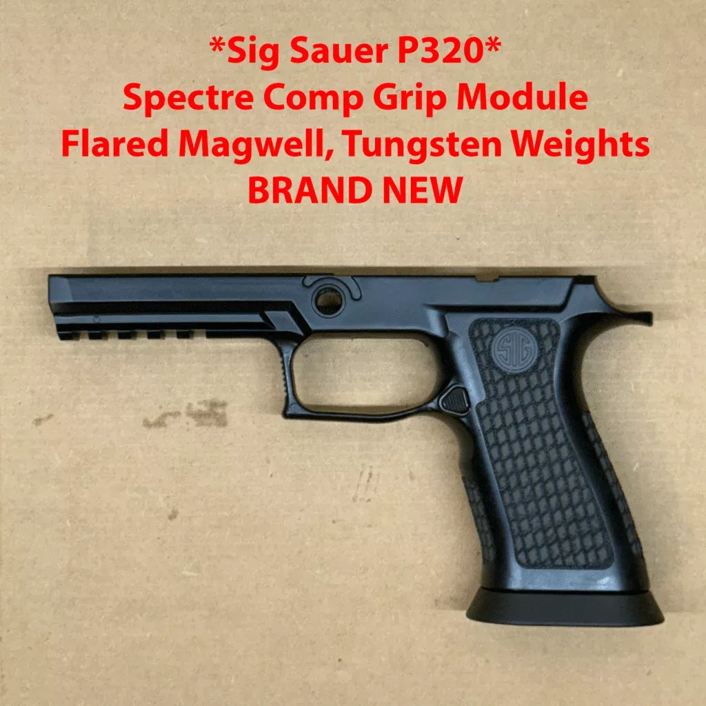 SIG SAUER P320 Spectre Comp Grip Module – Tungsten Infused with Tungsten Weights – BRAND NEW
