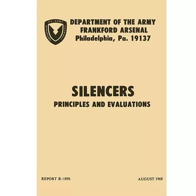 Silencers Principles and Evaluations Military Manual R-1896