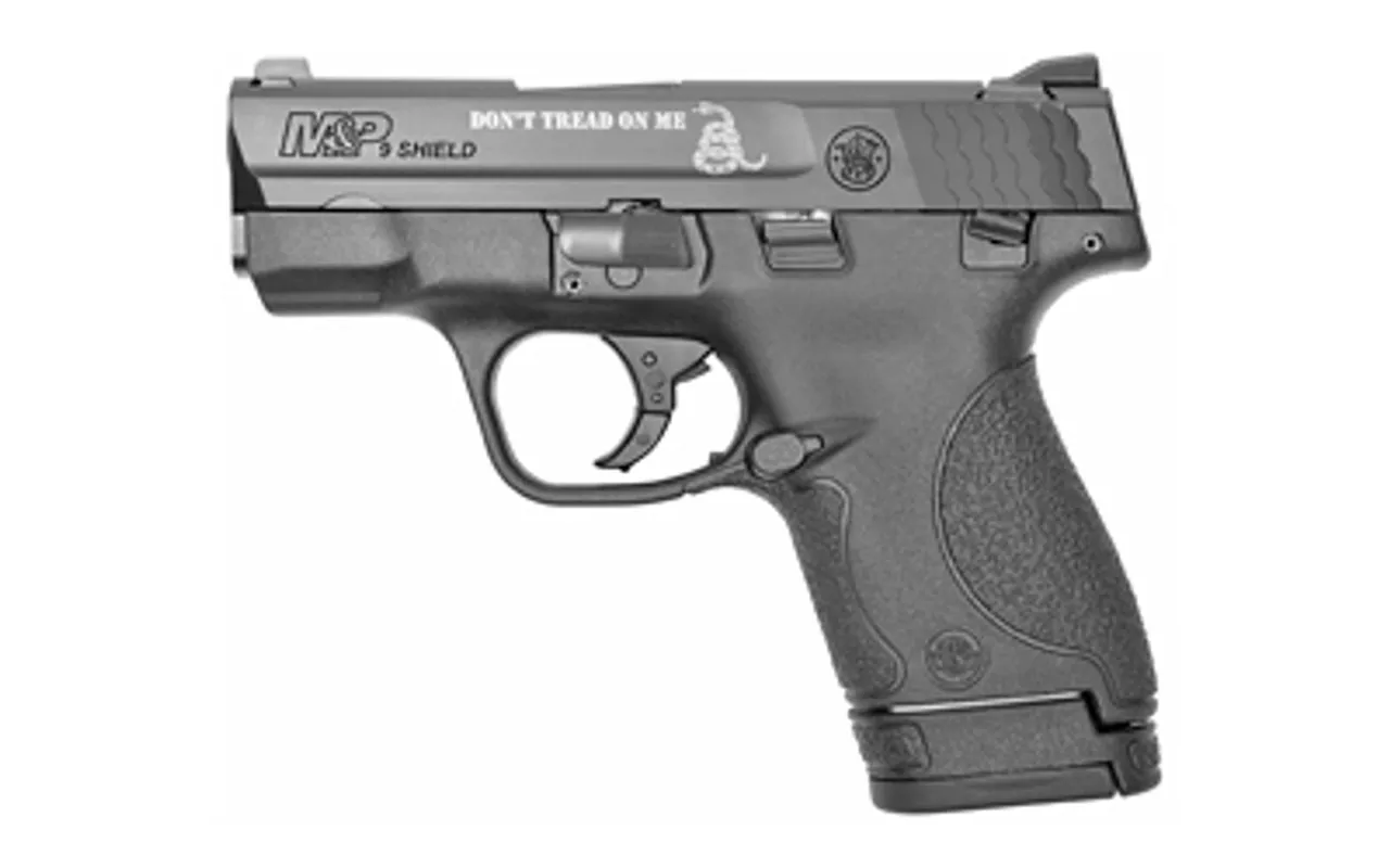 Smith & Wesson M&P Shield Compact, “Don’t Tread On Me” Engraved 9mm, 3″ Barrel, 7rd Mags